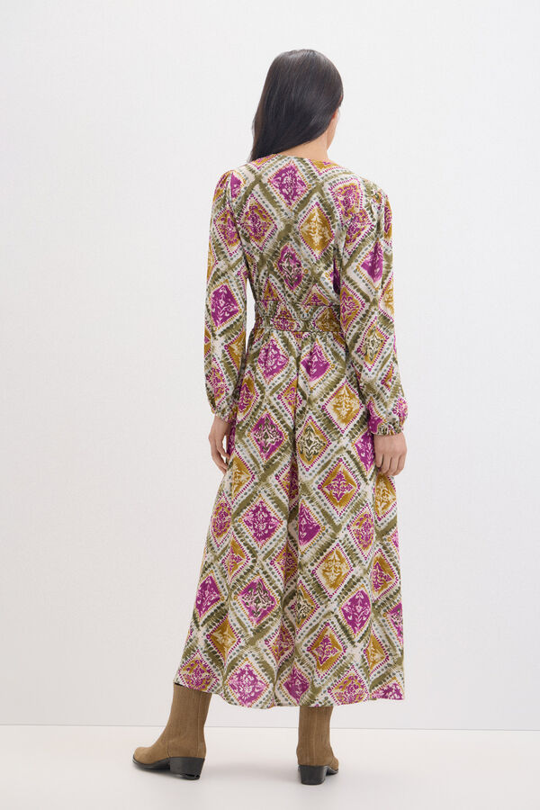 Cortefiel Printed midi dress  Multicolour