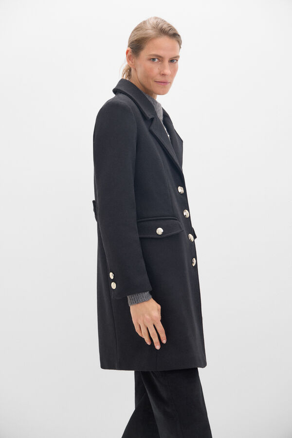 Cortefiel Military coat Black