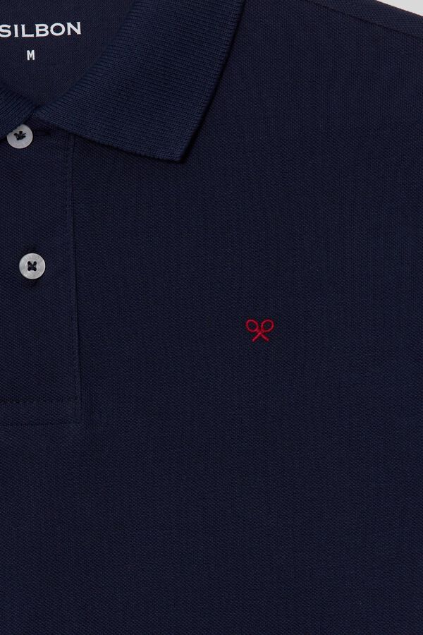 Silbon Polo cl&aacute;ssico liso Azul