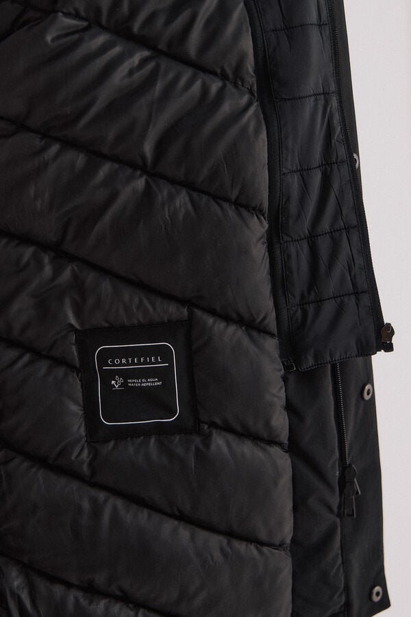 Cortefiel Technical parka with removable lining Black