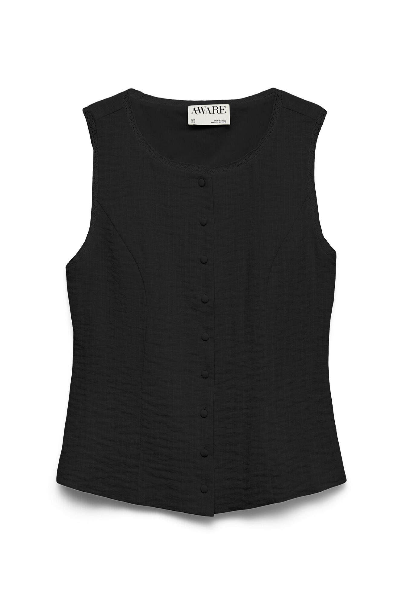 Vero Moda Top manga sisa abotonado