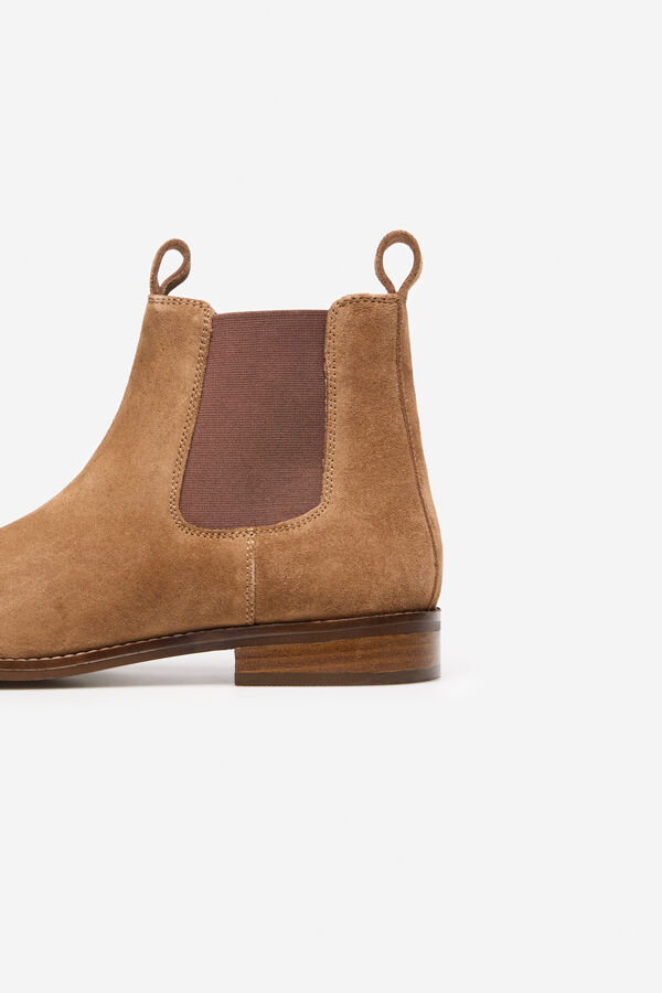 Cortefiel Suede Chelsea split leather Camel