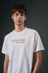 OOTO Camiseta gráfica lavada Branco
