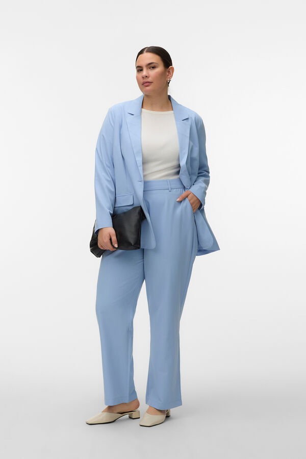 Vero Moda Curve Cal&ccedil;a reta tamanho grande Azul