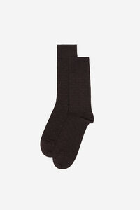 Cortefiel Polka-dot wool socks Dark brown