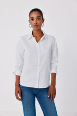 Cortefiel Poplin shirt White