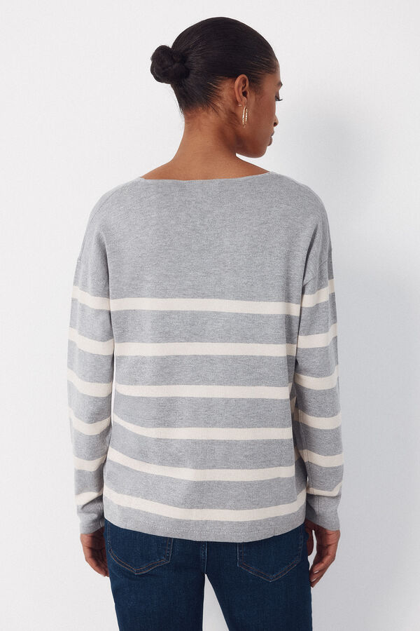 Cortefiel V-neck jumper Grey