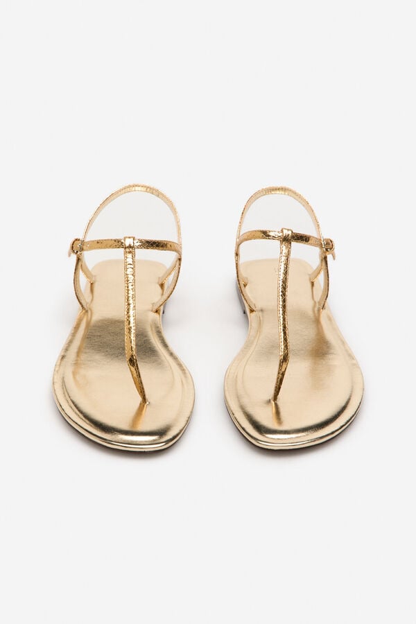Cortefiel Flat strappy sandal Yellow