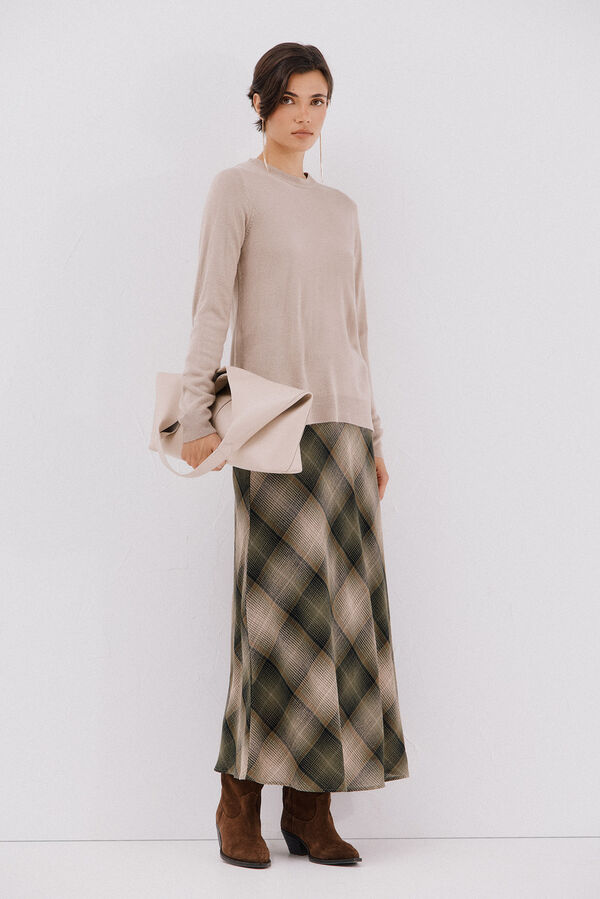 Cortefiel Soft feel jumper Beige
