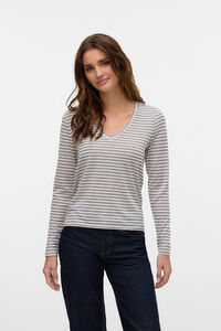 Vero Moda Camiseta básica rayas de manga larga