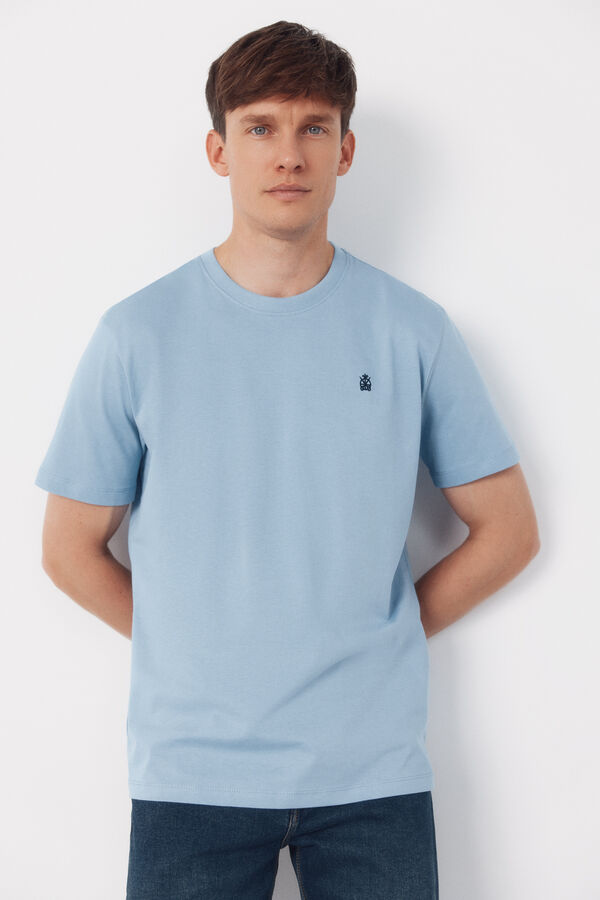 Cortefiel Camisola básica com bolso Azul