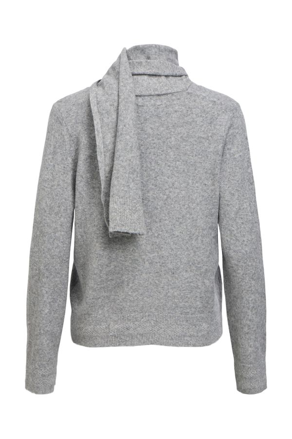Object Camisola de malha com cachecol Cinzento