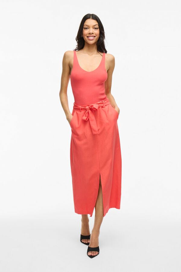 Vila straps jersey-knit top with viscose Pink