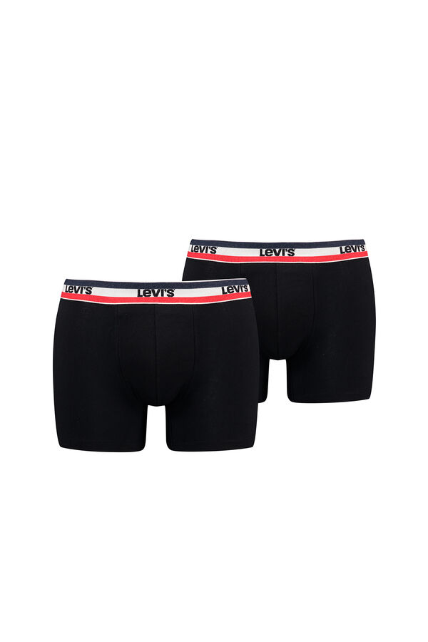 Levi's Cuecas boxers masculinas Levi's®, pacote com 2 Preto