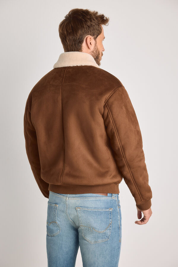 Jack & Jones Blus&atilde;o bomber 100% poli&eacute;ster Castanho