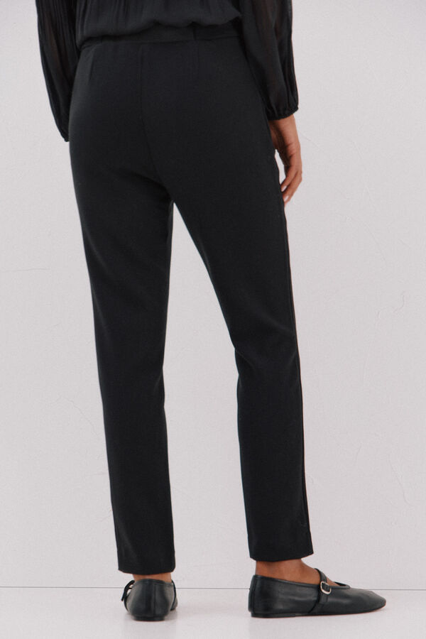 Cortefiel Comfort stretch pants Black
