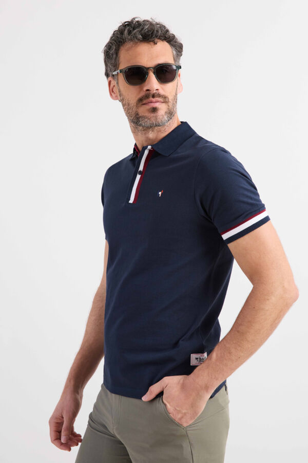 Williot Flag polo shirt Navy