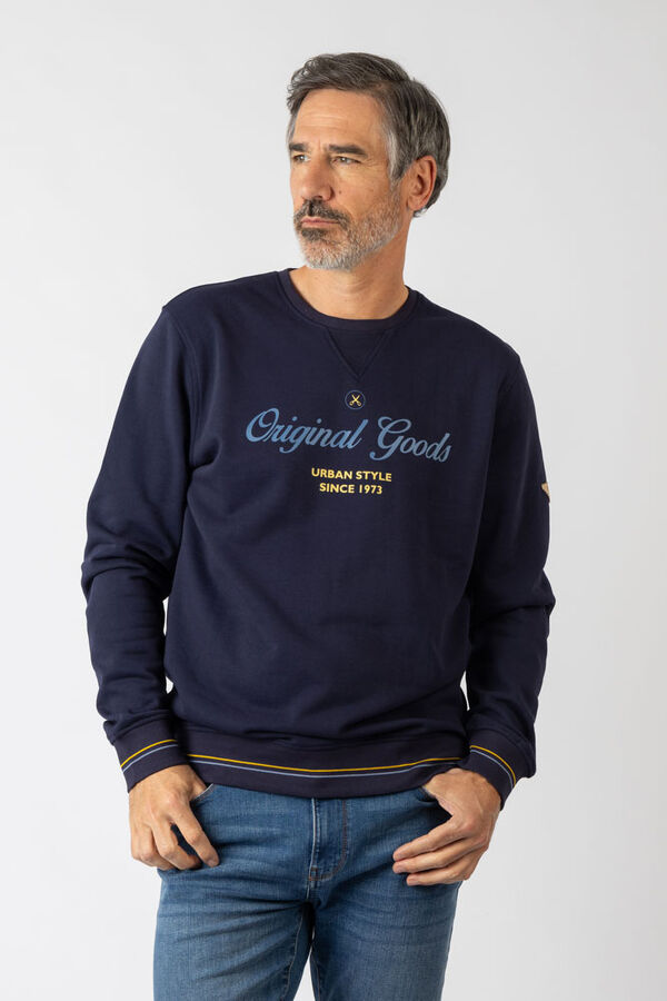 Privata Sweatshirt com gola redonda Azul