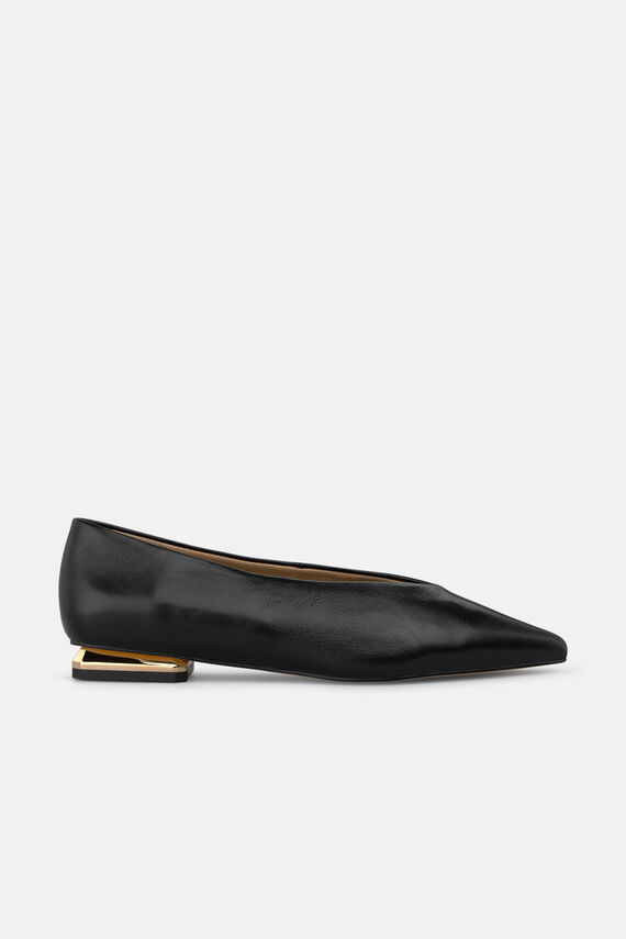Zapato plano de piel