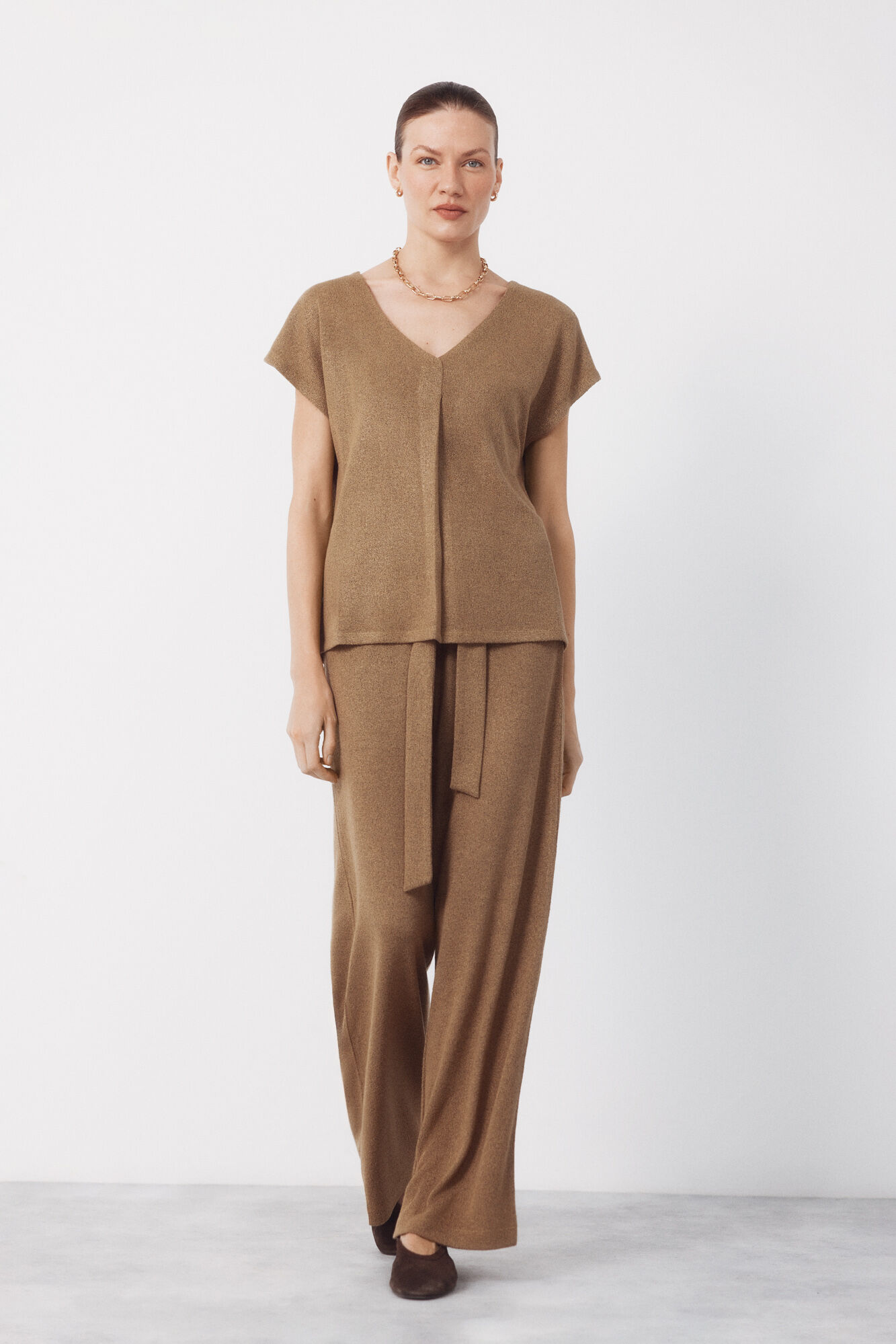 Cortefiel Rustic jersey-knit trousers