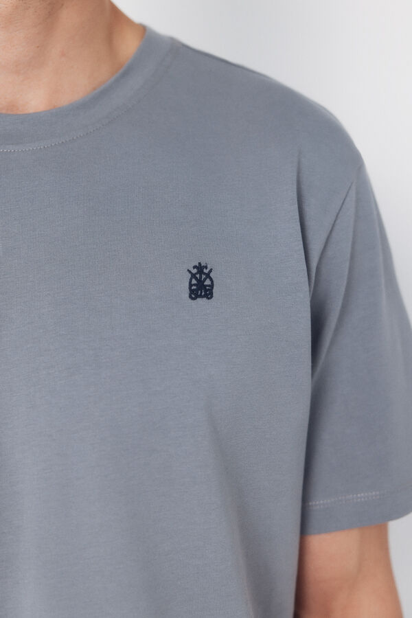 Cortefiel Camisola básica com bolso Cinzento