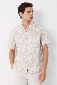 Cortefiel Camisa estampada manga corta