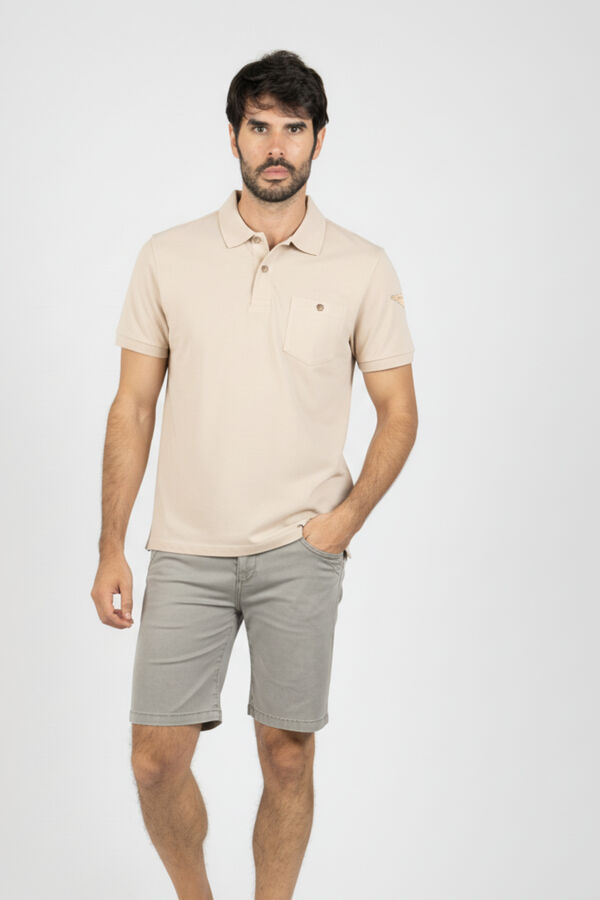Privata Polo de manga curta Castanho
