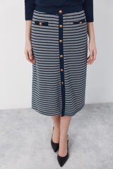 Cortefiel Jersey-knit -up buttons Printed blue