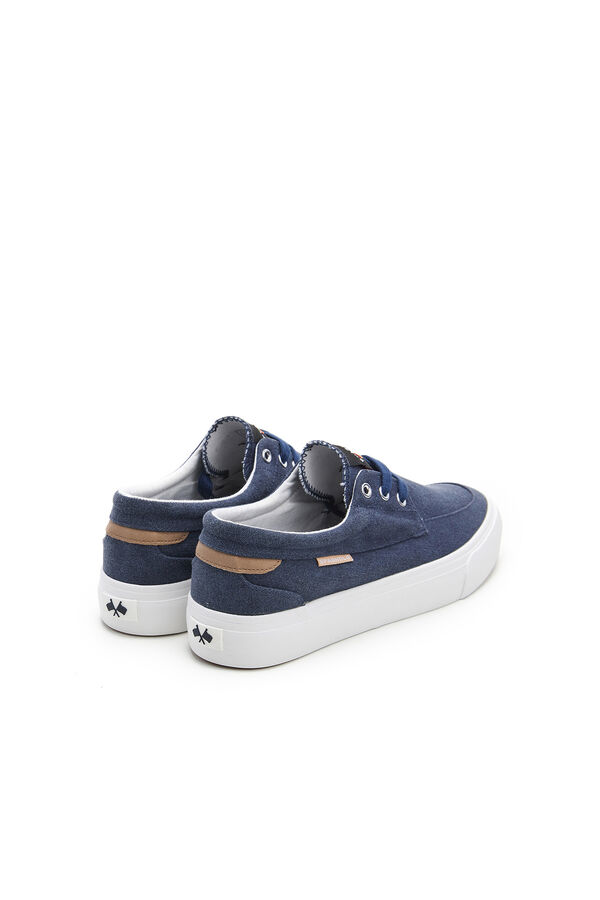 Spagnolo Zapatillas naúticas de lona con cordones Azul marino