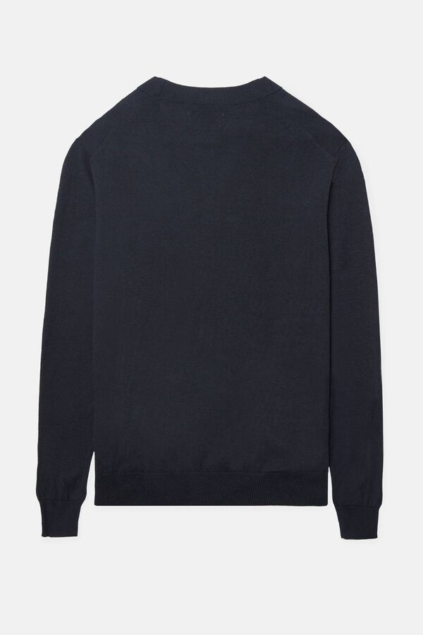 Silbon Cardig&atilde; liso cl&aacute;ssico Azul