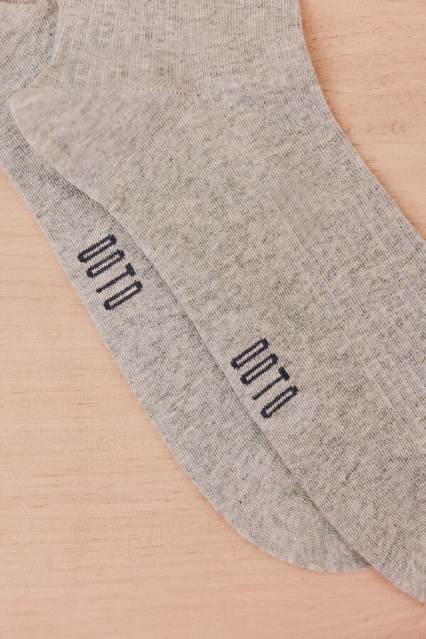 OOTO Meia canelada desportiva Cinzento