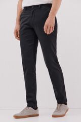 Cortefiel Slim-fit print chinos pants Grey
