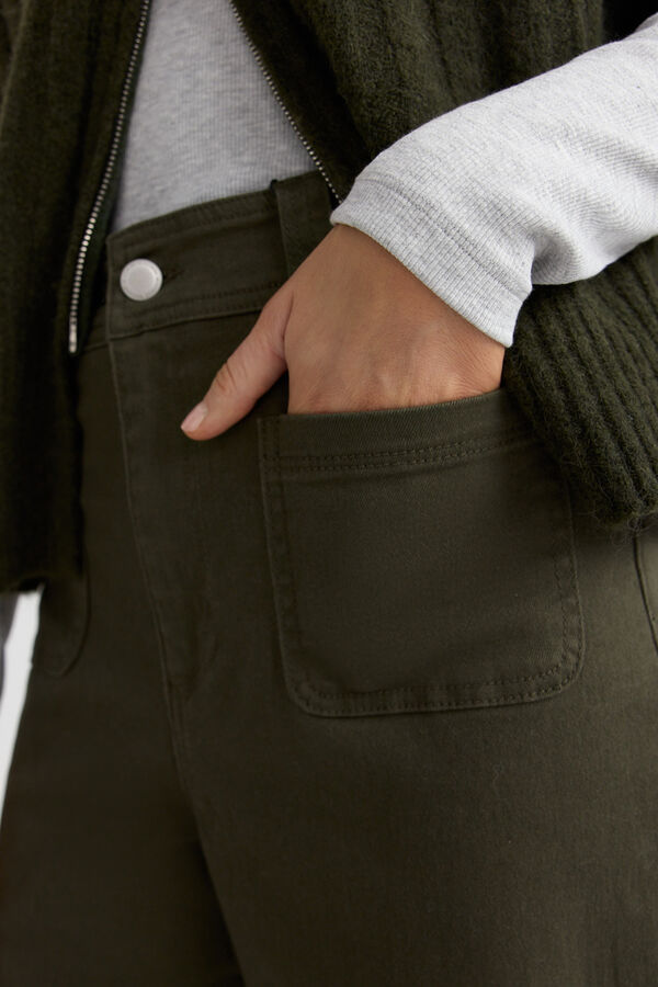 Vero Moda Jeans largos de algod&atilde;o Verde