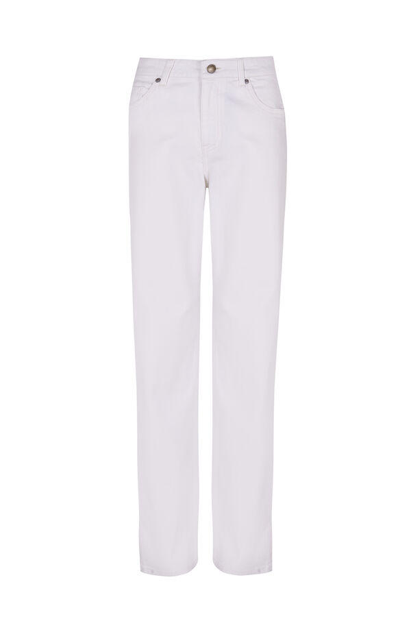 Cortefiel New straight jeans White