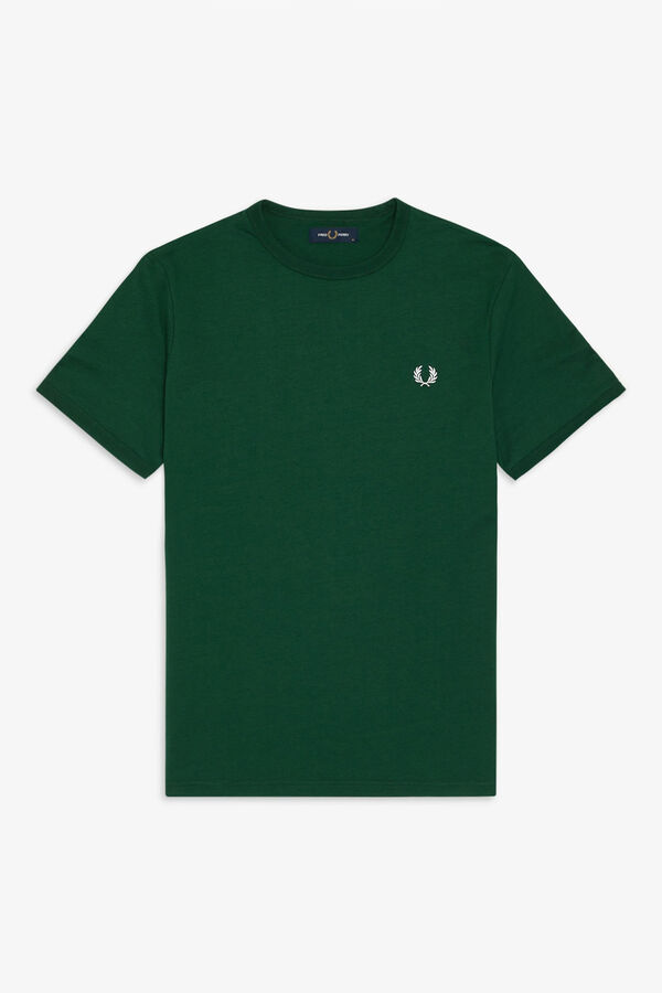 Cortefiel Ringer T-Shirt Verde