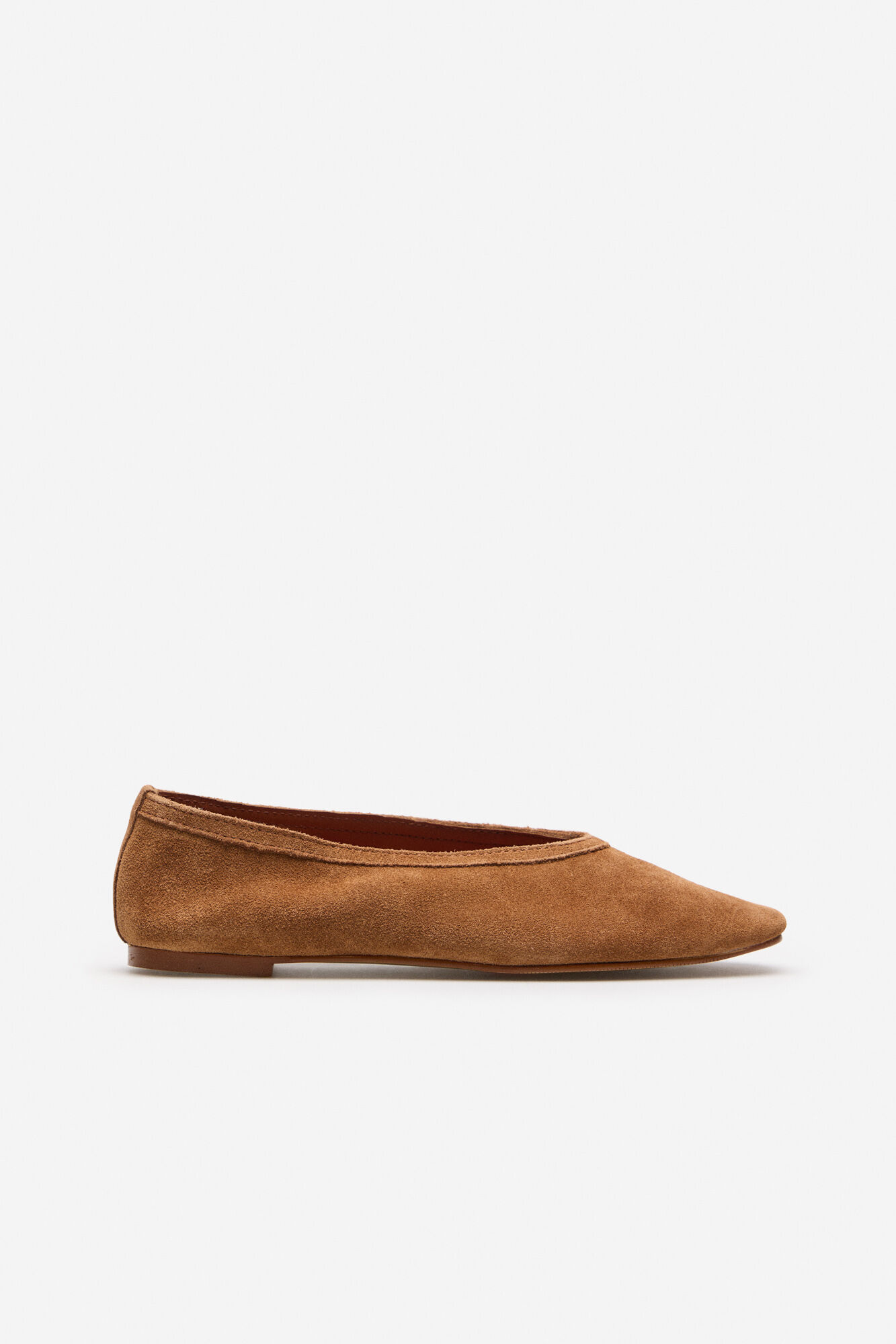 Cortefiel leather ballerina shoe