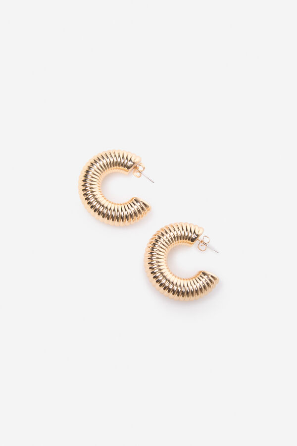 Cortefiel Wavy hoop earring Gold