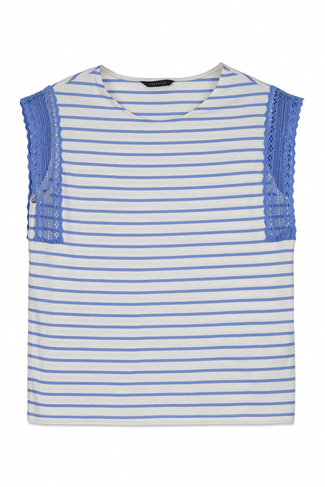 Cortefiel Camiseta manga guipur
