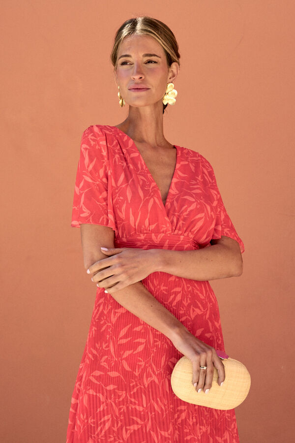 Pol&iacute;n Et Moi Vestido de convidada Roc&iacute;o Vermelho