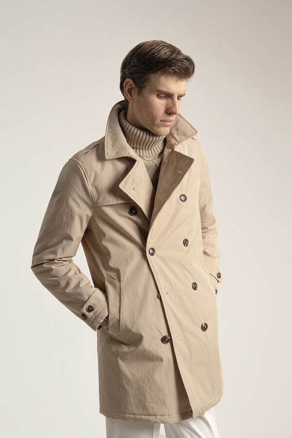 PuroEGO Sobretudo azul marinho Castanho