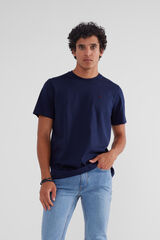 Cortefiel Camiseta lisa miniraqueta azul marino Azul marino