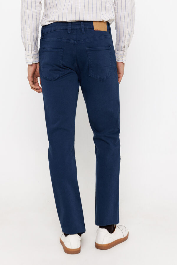Cortefiel 5-pocket regular fit coloured trousers Navy