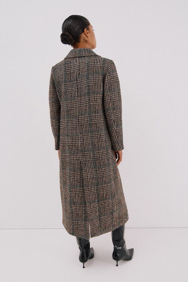 Cortefiel Long fabric coat Multicolour