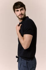 OOTO Piqu&eacute; basic polo shirt Navy