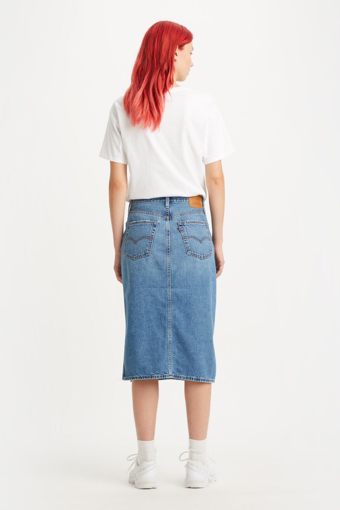 Levis denim deals skirt midi