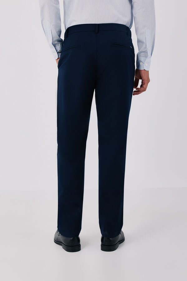 Cortefiel Chino confort gomas tapered Azul marino