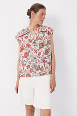 Cortefiel Entredos blouse Printed red