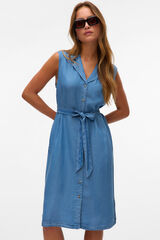 Vero Moda Vestido midi camiseiro Azul