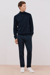 Cortefiel Regular fit lightweight chinos Navy
