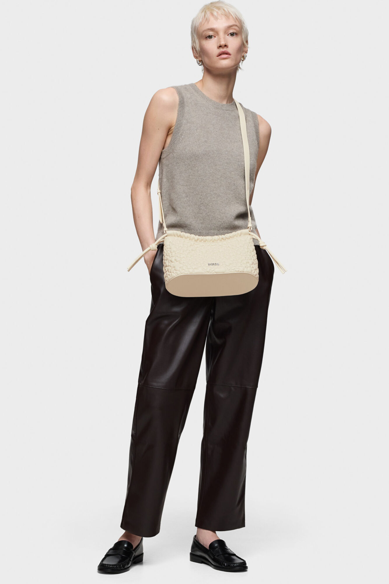 Tous Bandolera mediana beige TOUS Puffy Bear